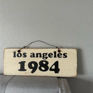 Brandy Meville Los Angeles 1984 Wall Sign - Black and Cream